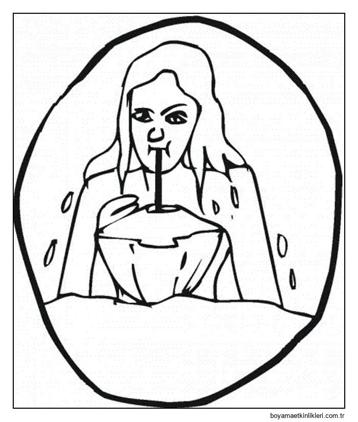 Hindistan Cevizi Içme Kız