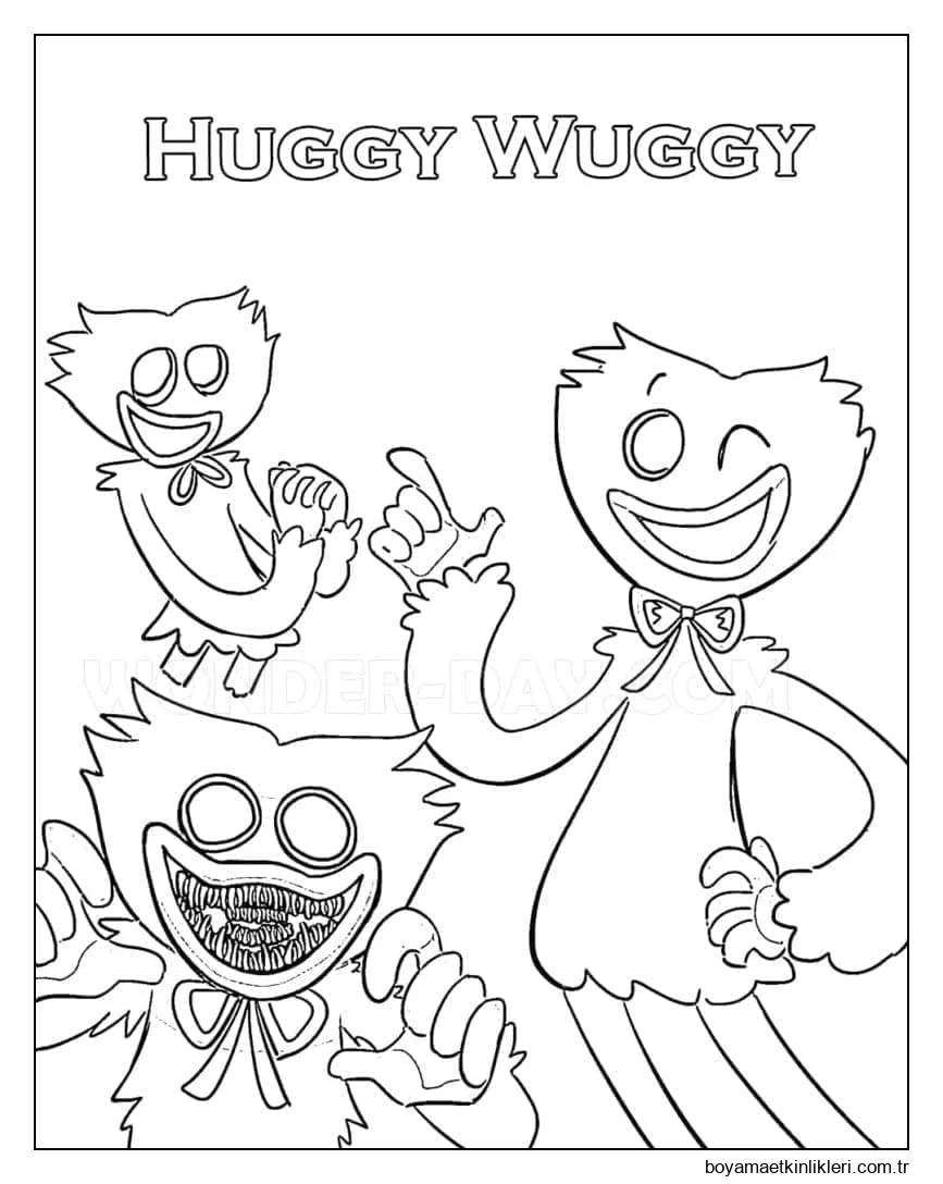 Huggy Wuggy Çocuklar için yazdırılabilir
