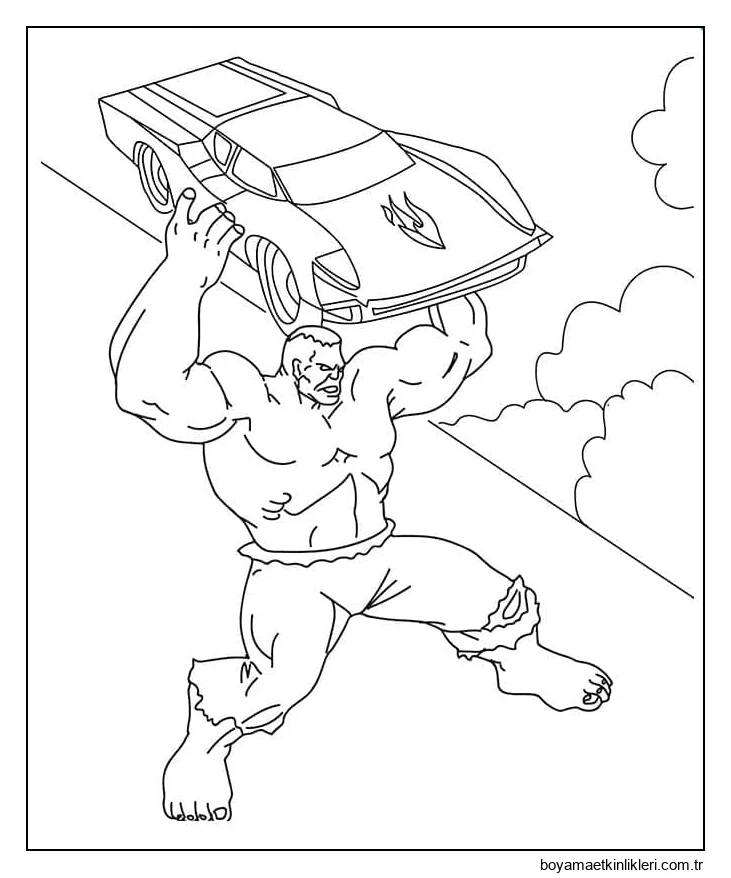 Hulk Bir Araba Tutuyor