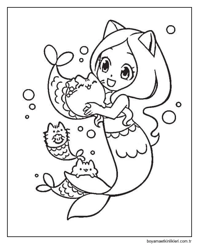 Kedi Deniz Kızı Ve Kedi Balığı