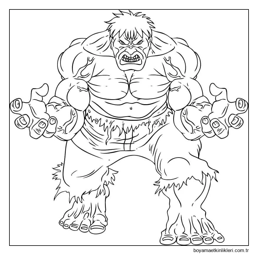 Kızgın Hulk Yazdırılabilir