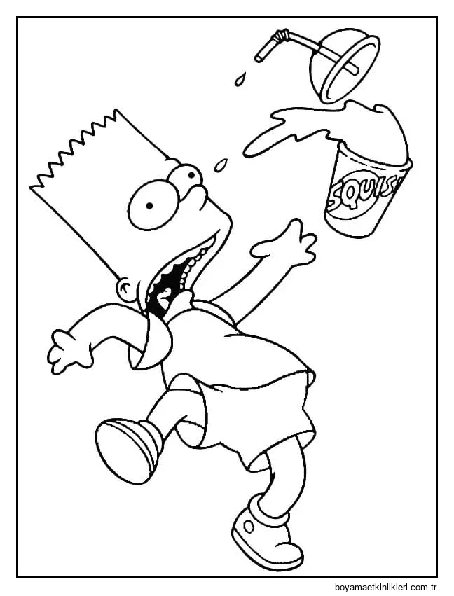 Komik Bart Simpson'ı çiz