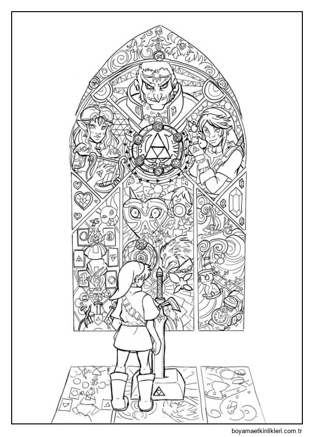 Link, Vitray Pencerenin Yanında Duruyor