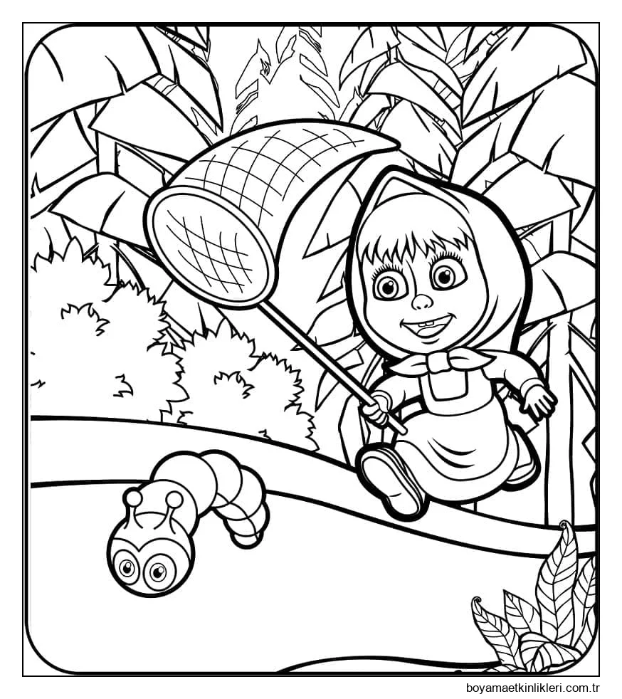 Maşa Solucan Yakalıyor