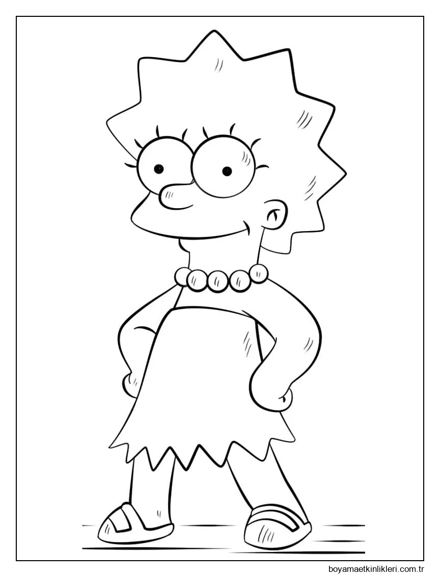 Mutlu Lisa Simpson'ı çizin