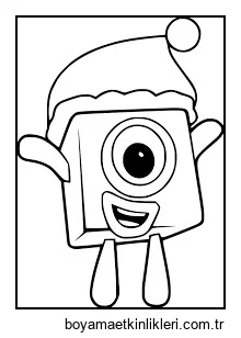 Noel şapka ile numberBlocks 1