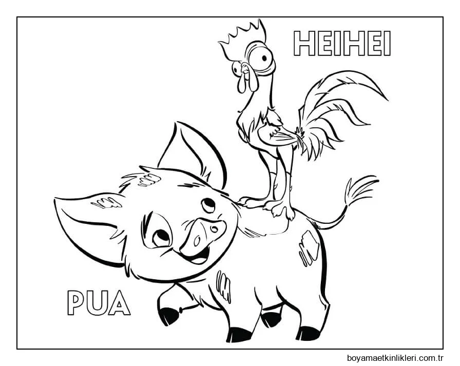 Pua üzerinde duran Heihei