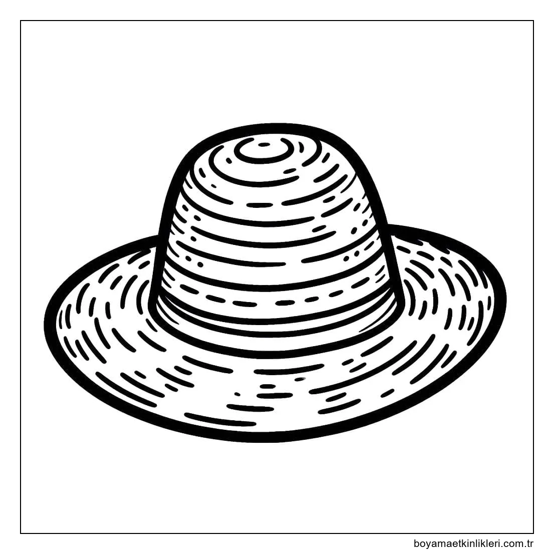 Şapka çizimi yazdırılabilir