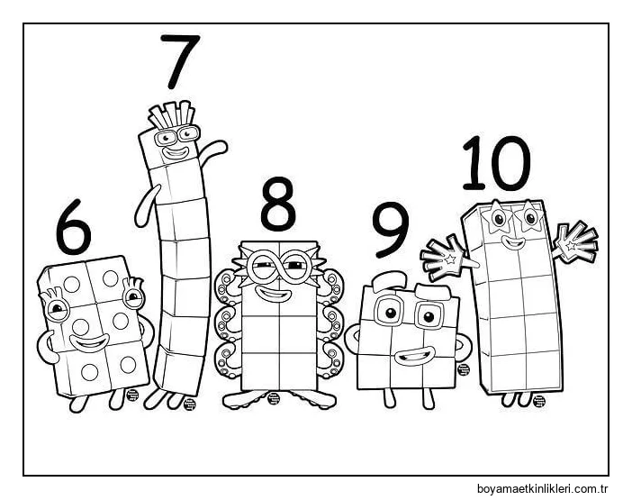 Sayısal bloklar 6 ila 10
