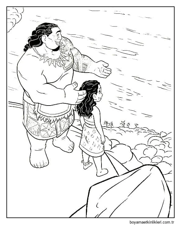 Şef Tui ve Moana'yı çizin