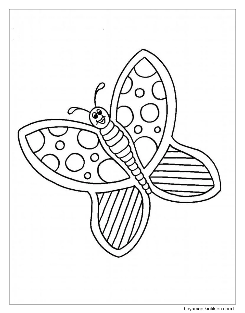 Sevimli Kelebek Yazdırılabilir