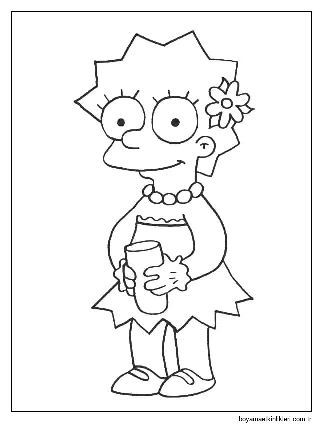 Sevimli Lisa Simpson'ı çiz