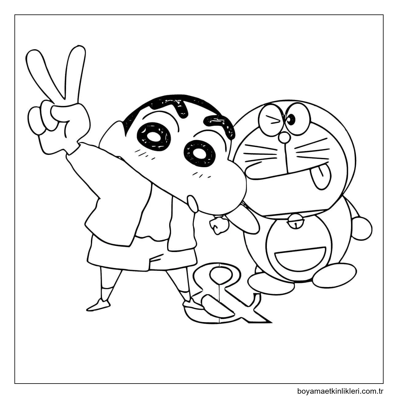 Shin ve Doraemon'u çiz