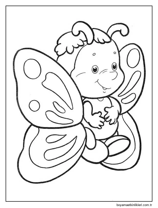 Şişman Karikatür Kelebek