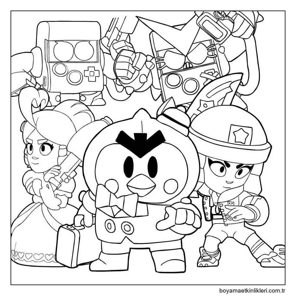 Ücretsiz Yazdırılabilir Brawl Stars'ı çizin