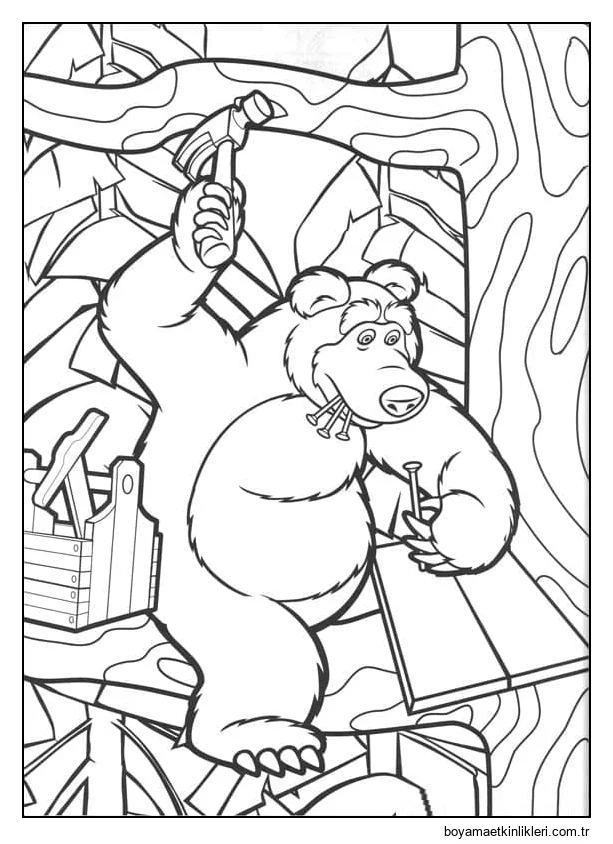 Ücretsiz Yazdırılabilir Maşa ve Ayı