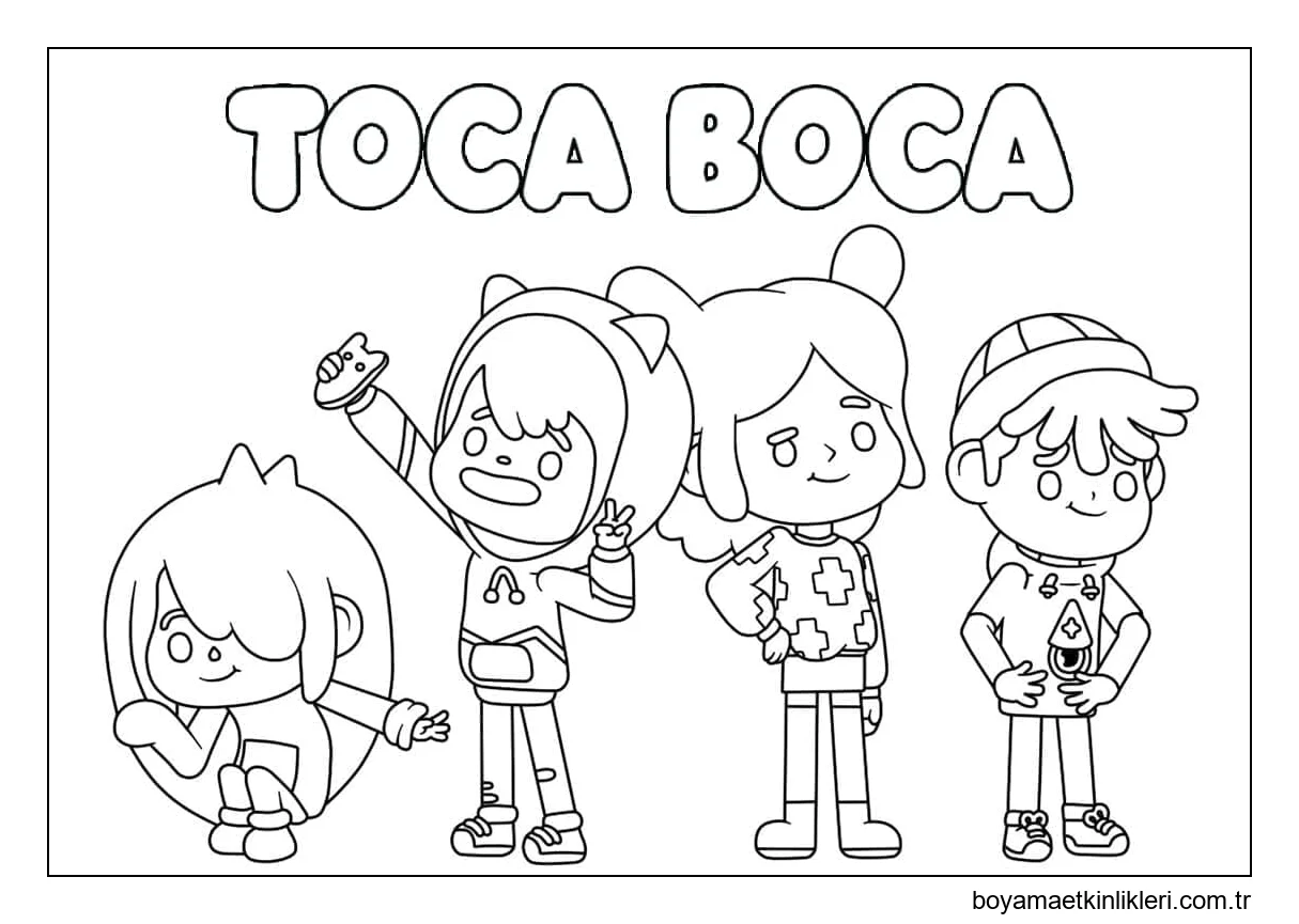 Ücretsiz yazdırılabilir Toca Boca