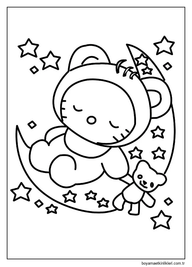 Uyuyan Merhaba Kitty