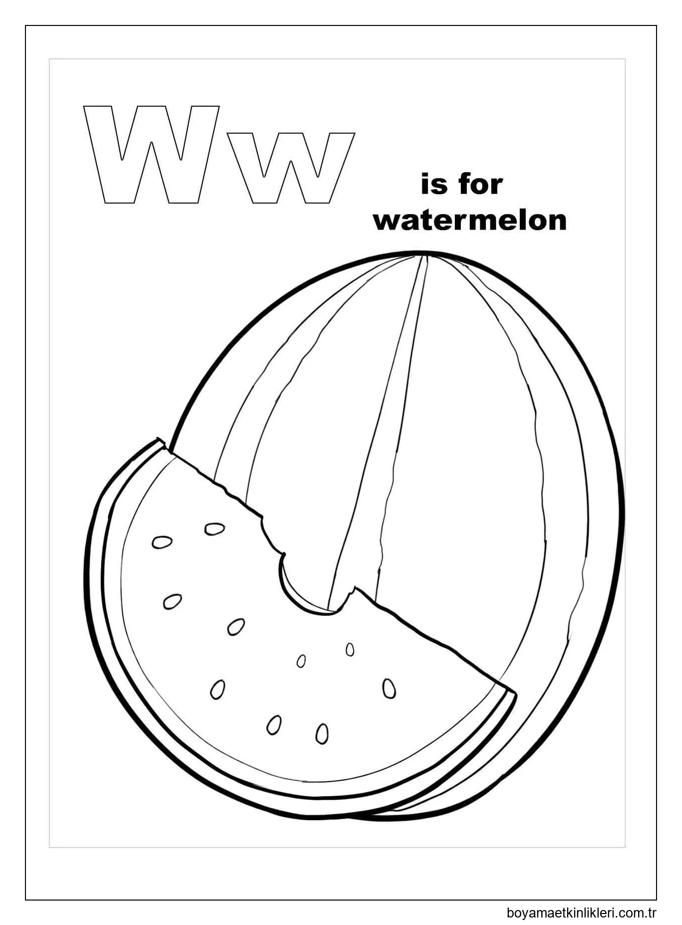 W harfi Karpuz Içindir