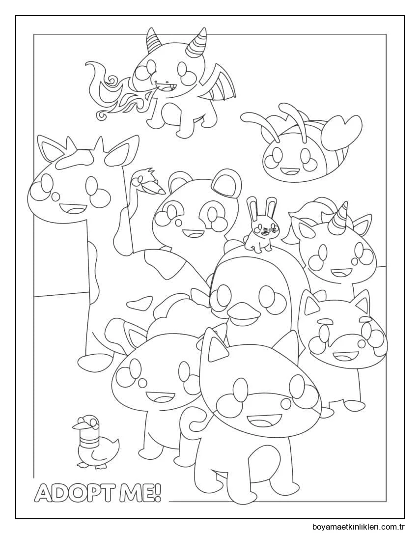 Yazdırılabilir Adopt Me