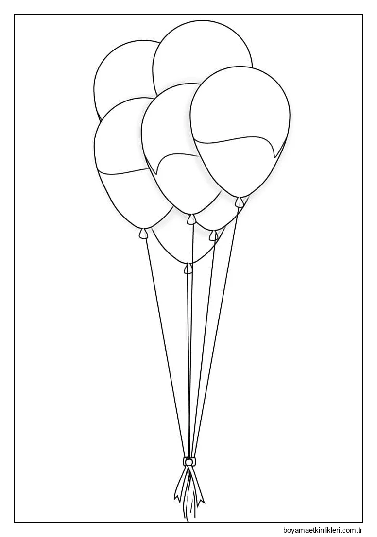 Yazdırılabilir balonlar çiz