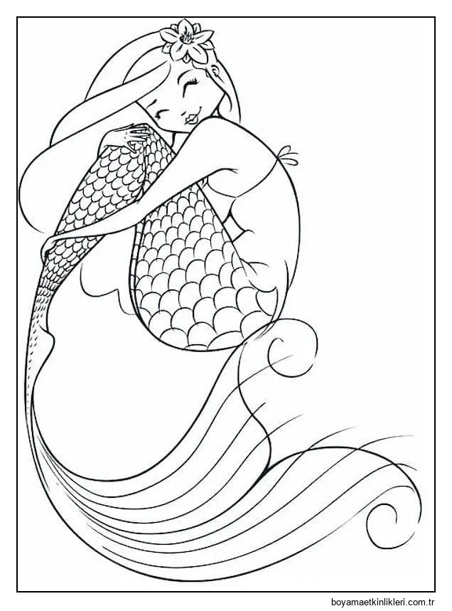 Yazdırılabilir Harika Deniz Kızı