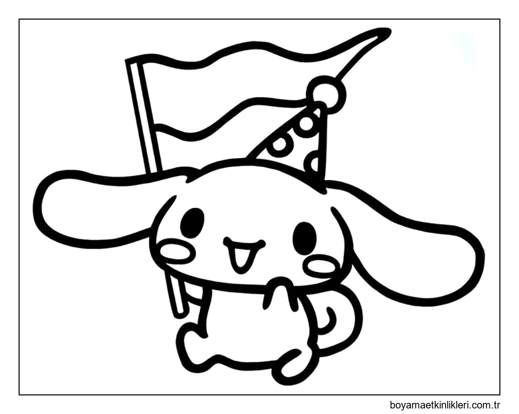 Bayrakla Cinnamoroll çiz