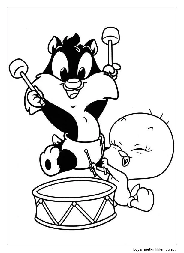 Bebek Sylvester ve Tweety Davul Çalıyor