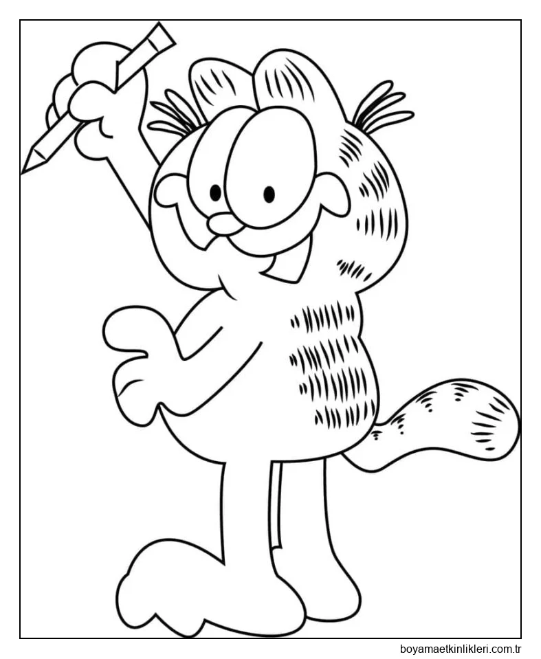 Bir kalem ile Garfield
