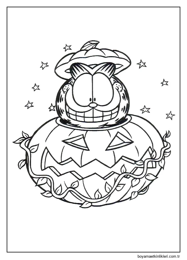 Cadılar Bayramı Balkabağı Mutlu Garfield