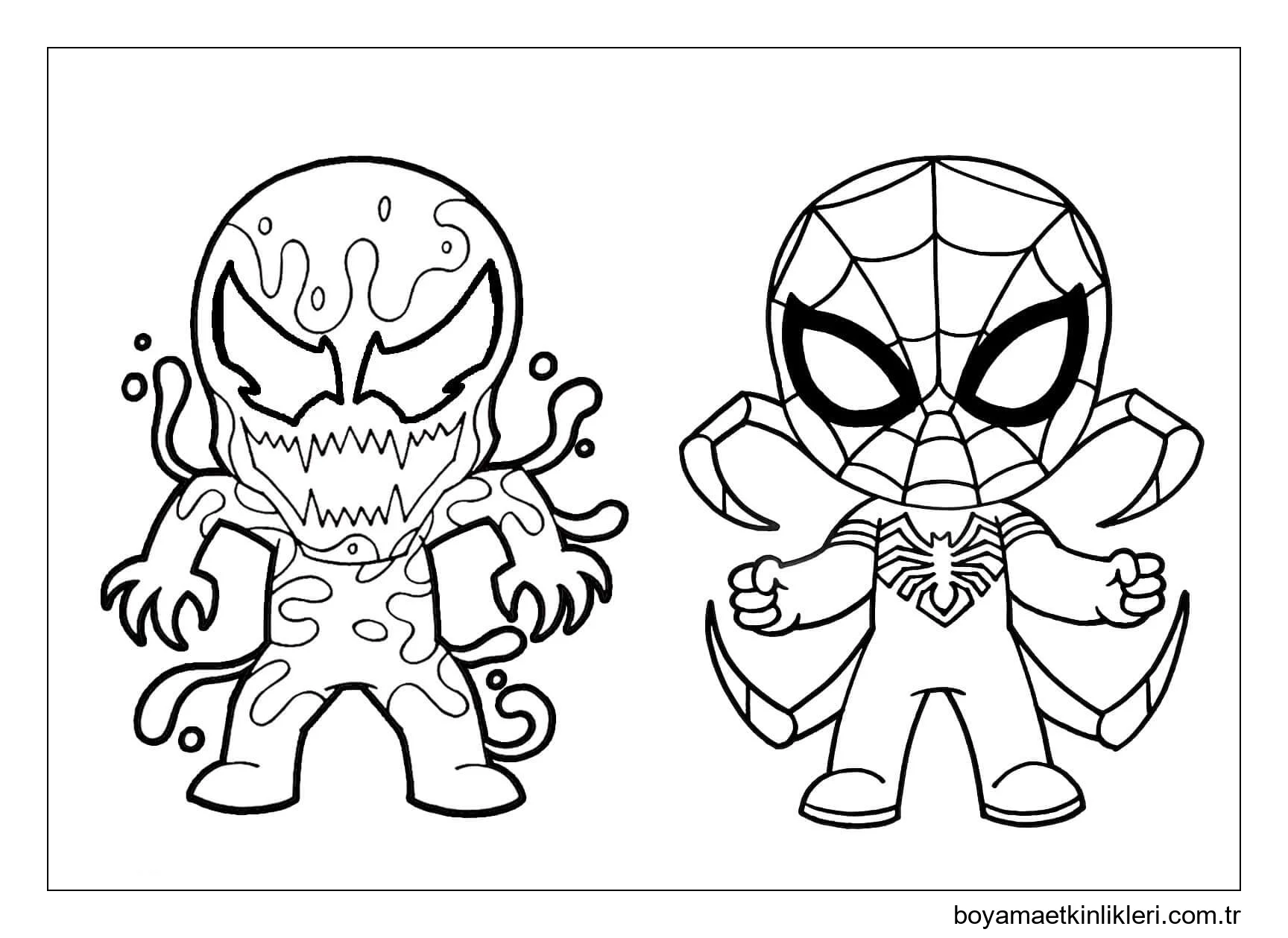 Chibi Venom Ve Chibi Örümcek Adam