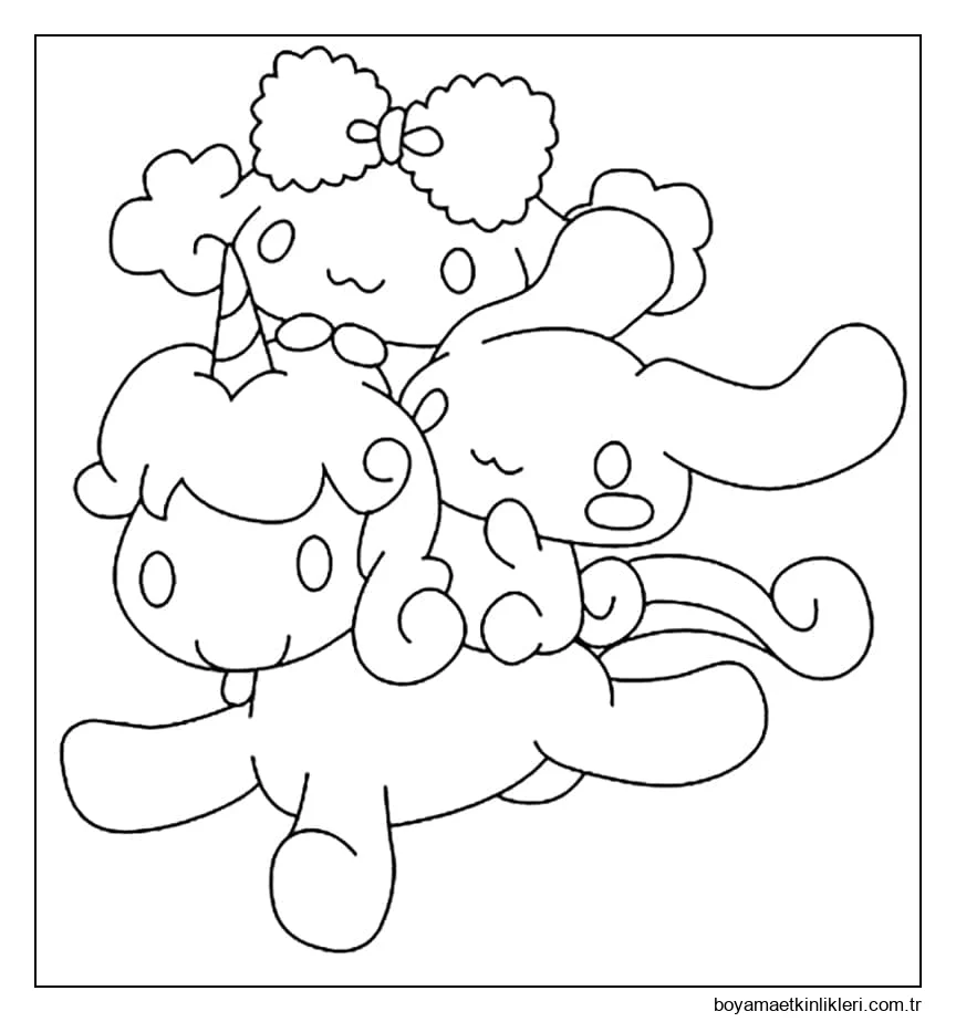 Cinnamoroll ve Unicorn'u çiz