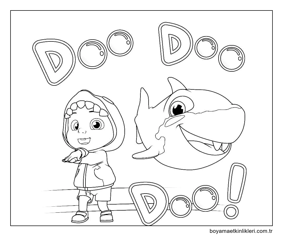 Cocomelon ve Bebek Köpekbalığı boyama oyunu