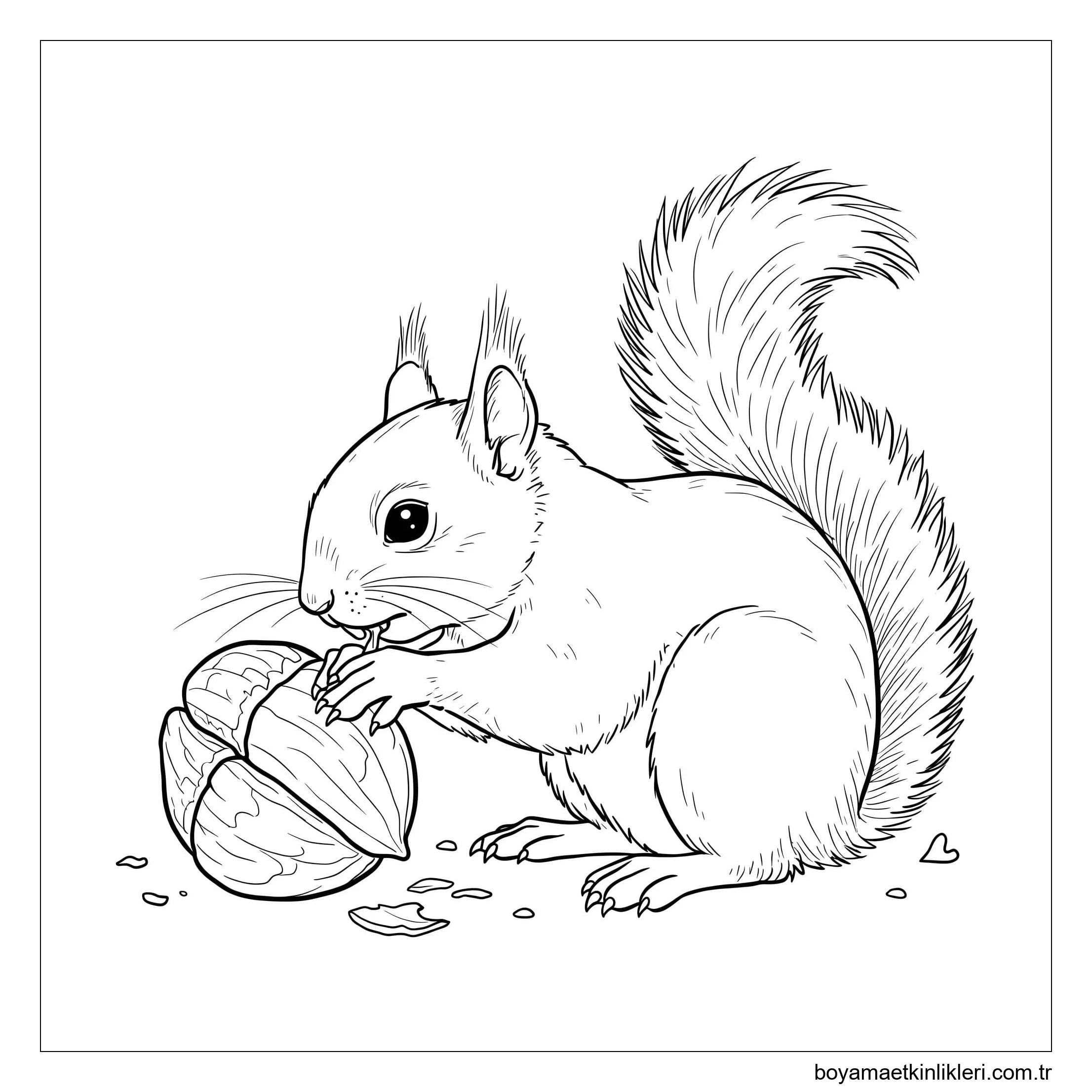 Çocuklarda Sincap çizimi