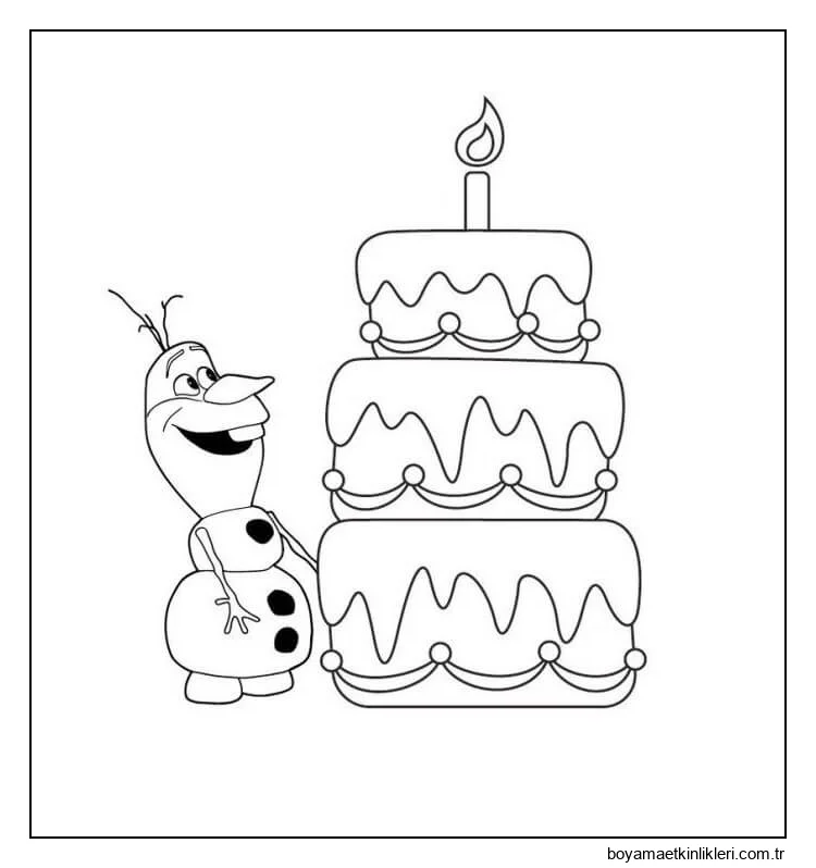 Doğum Günü Pastalı Olaf