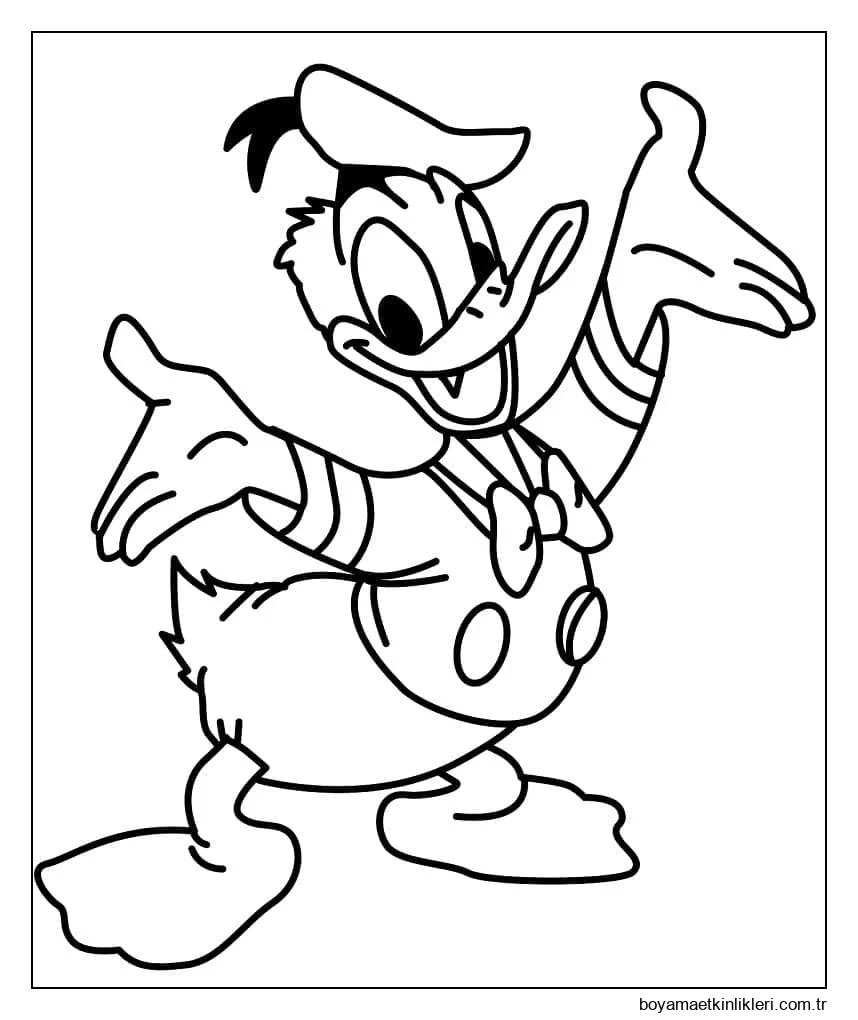 Donald Duck Ücretsiz Yazdırılabilir