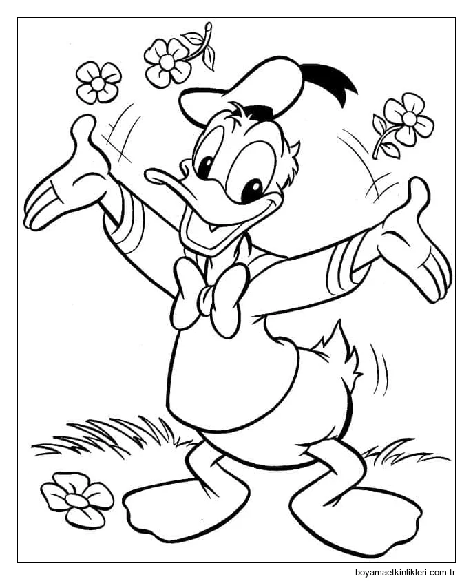 Donald Duck ve Çiçekler