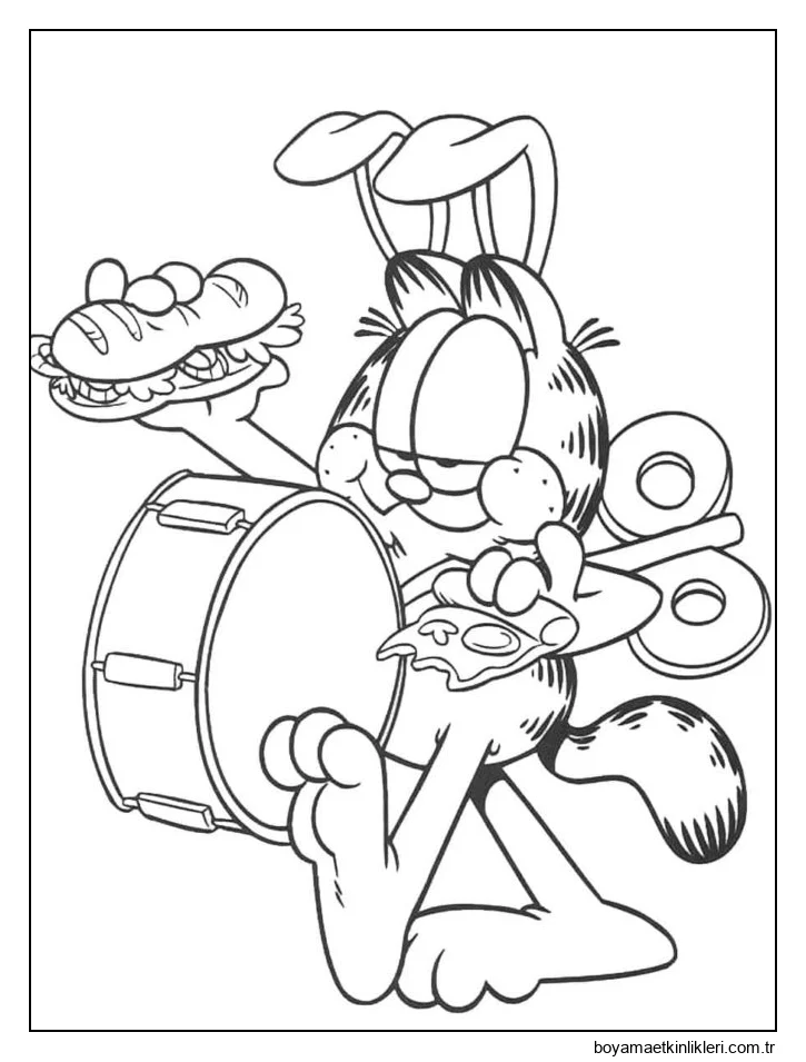 Garfield davul çalıyor