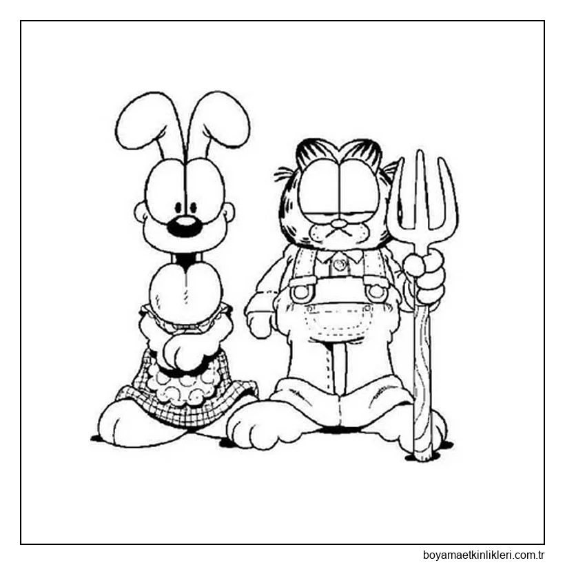 Garfield dirgenli, Oddie elbiseli.