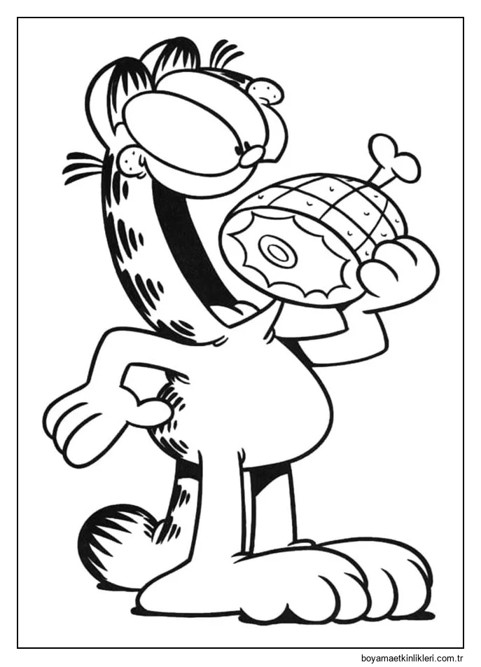 Garfield tavuk budu yiyor