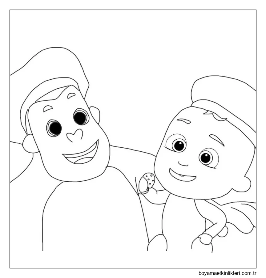 Küçük Johnny ve Maymun Cocomelon boyama oyunu