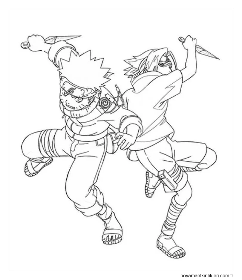 Küçük Sasuke ve Naruto Dövüşü