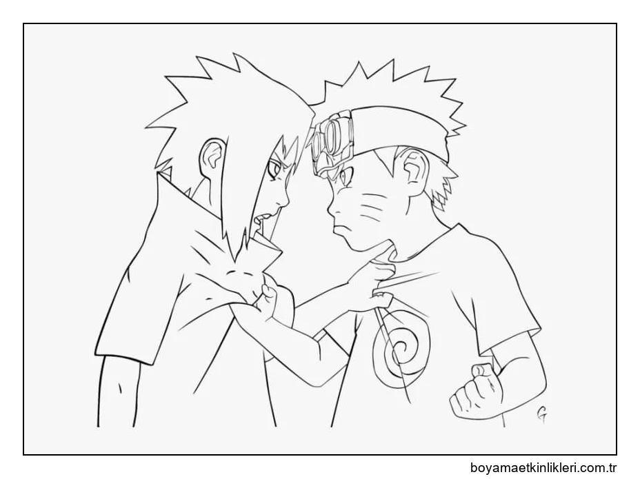 Küçük Sasuke ve Naruto Kızgın