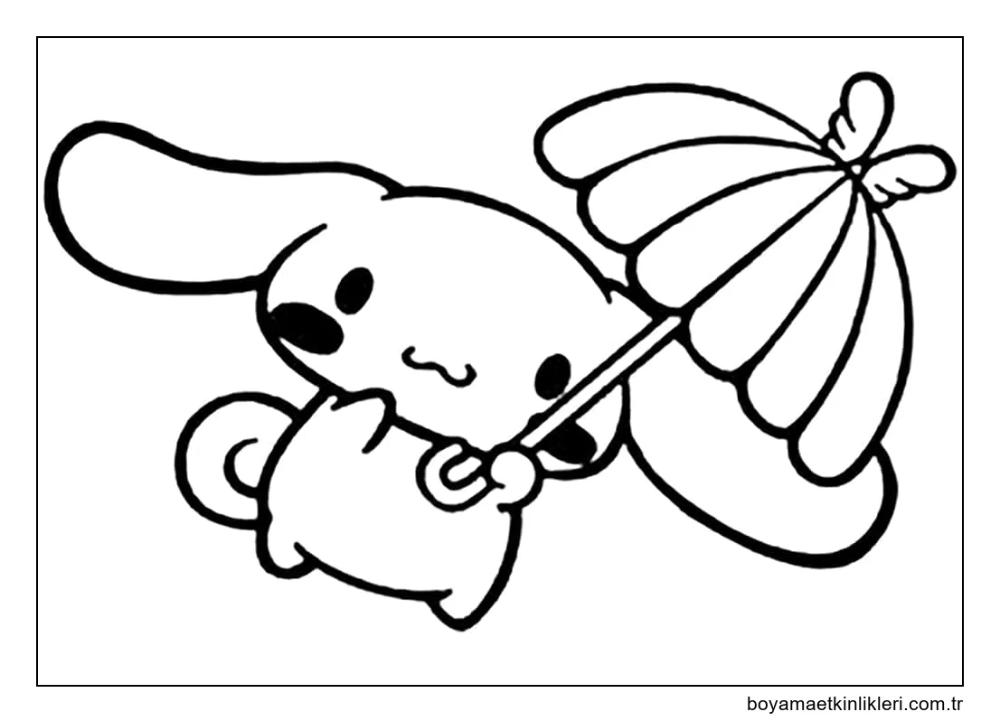 Şemsiye ile Cinnamoroll çizin