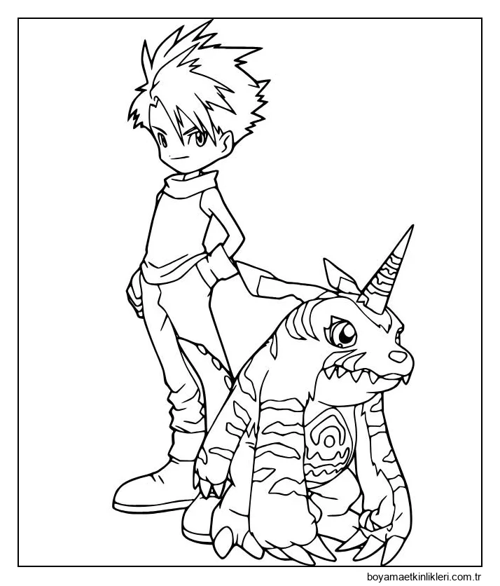 Yamato'yu Gabumon ile çizin