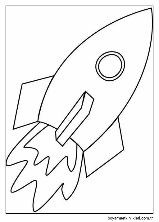 Yazdırılabilir Roket Anahat