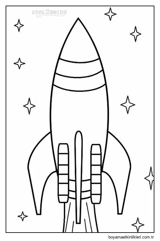 Yazdırılabilir Roket Görüntü Anahat