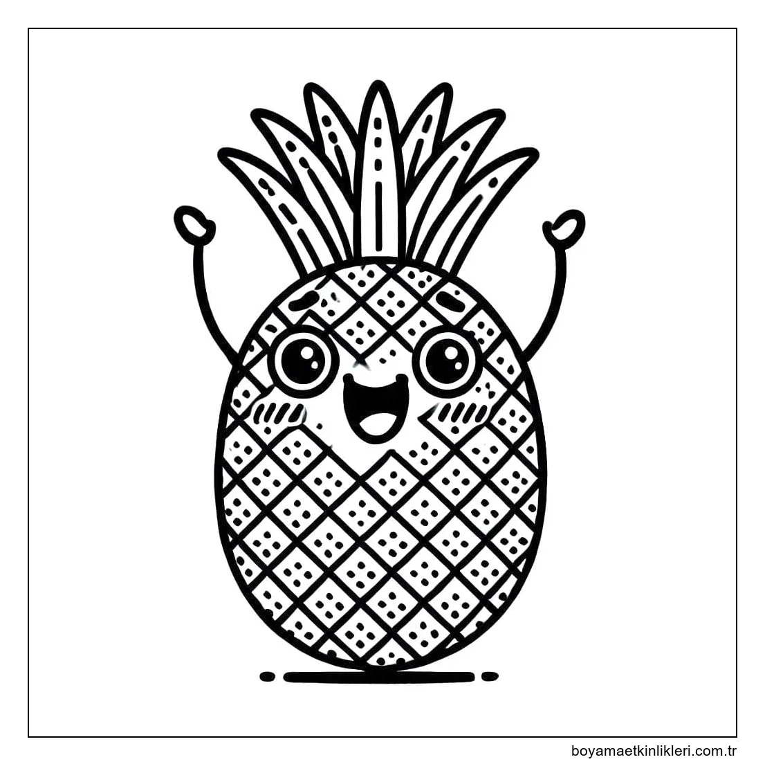 Ananas'ı mutlu çiz