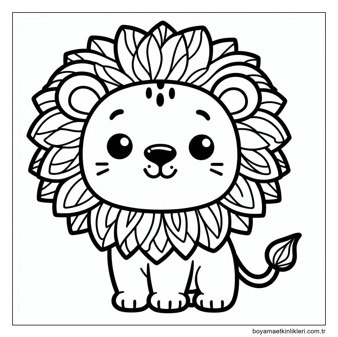 Aslan çizimi yazdırmak için