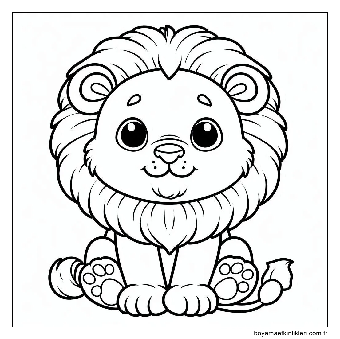 Bedava güzel bir aslan çizin
